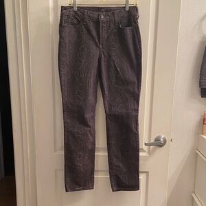 NYDJ Women's Skinny Jeans in Dark Snake Pattern